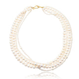 Multi Raw Fresh Water Pearl Statement Necklace