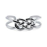 Pretzel Love Knot Sterling Silver Cuff Bracelet