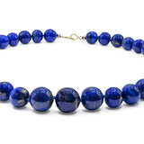 Gumball Lapis Lazuli 14K Necklace One Of a Kind