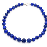 Gumball Lapis Lazuli 14K Necklace One Of a Kind