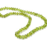 Faceted Peridot Beads Necklace 14K Gold