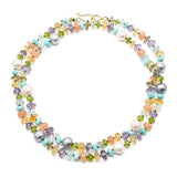 Ava Multi Gem Stones Long Necklace