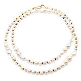 Mia Pearl and Tourmaline Long Necklace