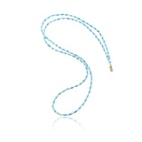 Dainty Howlite Turquoise Pearl Necklace 14K