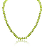 Faceted Peridot Beads Necklace 14K Gold