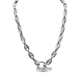 Sterling Silver Marine Chain Toggle Necklace