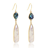 Naya MOP Abalone Long Drop Earrings