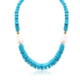 Mavi Large Heshi Turquoise Baroque Pearl Necklace