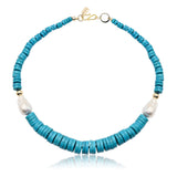 Mavi Large Heshi Turquoise Baroque Pearl Necklace