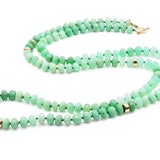 Chrysoprase 14K Gold Beads Necklace 34"