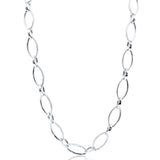 Marquise Shape Chunky Link Chain Necklace 30"