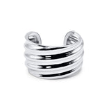 Wide Waves Statement Cuff Bracelet