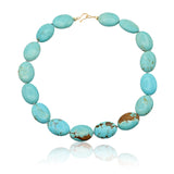 Oval Navada Turquoise Beads Necklace