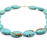 Oval Navada Turquoise Beads Necklace