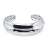 Sterling Silver Beveled Double-Sided Bangle Cuff