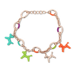 Gold Animal Charm Bracelet 