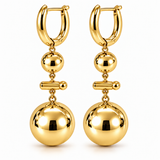 Gold Vermeil Sculptural Ball Drop Earrings