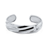 Sterling Silver Ocean Wave Cuff Bracelet