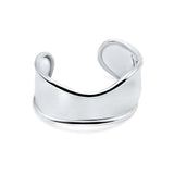 Sterling Silver Free Form Wide Cuff Bracelet