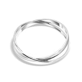 Sterling Silver Split Orbital Bangle Bracelet