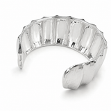 Textured Sterling Silver Wide Cuff Bracelet