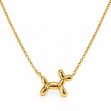 Gold Vermeil Balloon Dog Charm Necklace