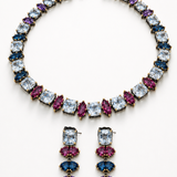 London Blue Topaz & Pink Topaz Statement Necklace