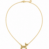 Gold Vermeil Balloon Dog Charm Necklace
