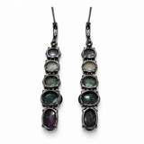 Multicolor Opal & White Topaz Vermeil Drop Earrings