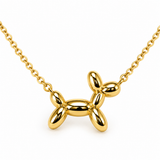 Gold Vermeil Balloon Dog Charm Necklace