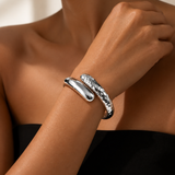 Sterling Silver Bypass Cuff Bracelet