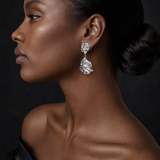Molten Texture Sterling Silver Drop Earrings – Sculptural Statement Earrings