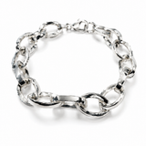 Sterling Silver Marquise Link Bracelet