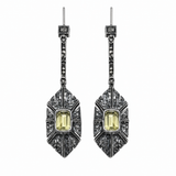 Lemon Quartz & Multi-Color Sapphire Statement Earrings