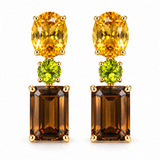 Multicolor Gemstone Statement Earrings