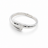 Hammered Sterling Silver Bypass Cuff Bracelet