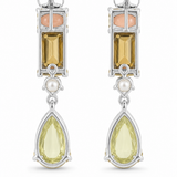 Detachable Lemon Quartz, Citrine & Moonstone Drop Earrings