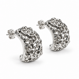 Molten Form Sculptural Sterling Silver Earrings