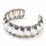 Sterling Silver Seashell Hammered Cuff Bracelet