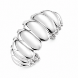 Sterling Silver Chunky Ribbed Statement Cuff