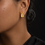 Detachable Lemon Quartz, Citrine & Moonstone Drop Earrings