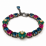Rainbow Gemstone Flower Garden Bracelet