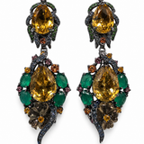 Nocturne Jardin Convertible Citrine & Green Chalcedony Earrings