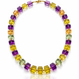 Large Multi-Gemstone 14K Gold Necklace - One-of-a-Kind