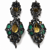 Nocturne Jardin Convertible Citrine & Green Chalcedony Earrings