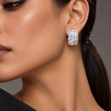 Molten Form Sculptural Sterling Silver Earrings