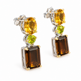 Multicolor Gemstone Statement Earrings