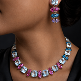 London Blue Topaz & Pink Topaz Statement Necklace