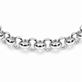 Sterling Silver Oversized Rolo Link Necklace w/ Toggle Clasp