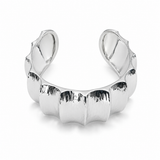 Textured Sterling Silver Wide Cuff Bracelet